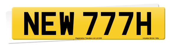 Registration number NEW 777H